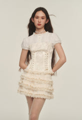 Vintage Lace Corset Waist Shirt - COPPING THREADS - AYF